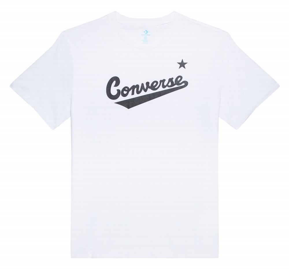 Camiseta Converse Center Front Logo Homem Branco 845230ZQN